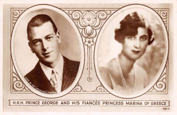 Greece Prince George and Princess Marina Greek Royalty Real Photo PC AA92397