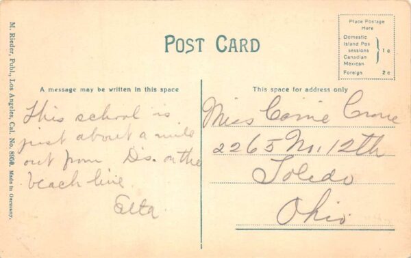 Los Angeles California Harvard School Military Academy Cadets Postcard AA92411 - Image 2