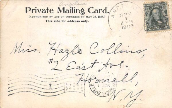 Angelica New York Free Library Vintage Postcard AA92415 - Image 2