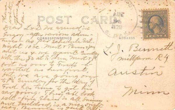 Lucas South Dakota Land Caved In Disaster Real Photo Vintage Postcard AA92427 - Image 2