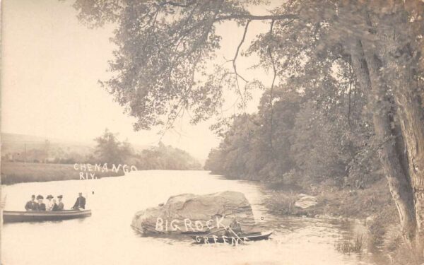 Greene New York Big Rock Chenango River Real Photo Vintage Postcard AA92433