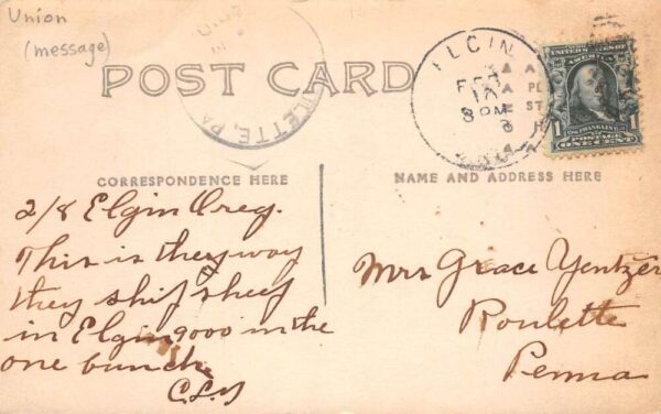 Elgin Oregon Sheep Ranch and Railroad Real Photo Vintage Postcard AA92434 - Image 2
