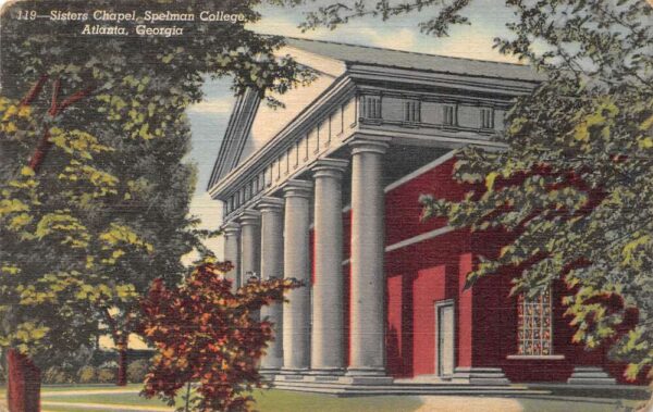 Atlanta Georgia Spelman College Sisters Chapel Vintage Postcard AA92445