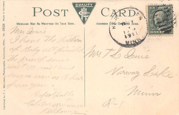 Kerkoven Minnesota First Market Day Tug of War Vintage Postcard AA92457 - Image 2