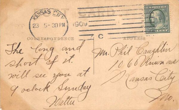 Kansas City Missouri Young Men in Shorts Real Photo Vintage Postcard AA92460 - Image 2