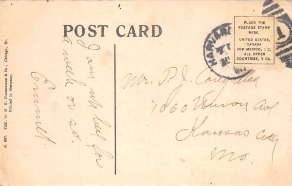 Harvard Illinois West Side Ayer Street Looking South Vintage Postcard AA92463 - Image 2