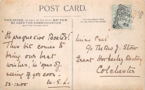 Boxted England Street View Real Photo Vintage Postcard AA92469 - Image 2