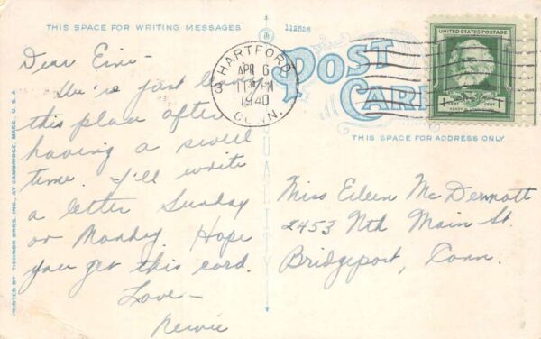 Kingston Rhode Island Main Street Looking West Vintage Postcard AA92489 - Image 2