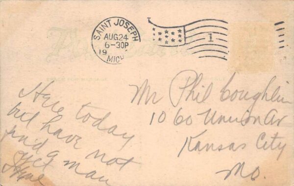 St Joseph Michigan "Up the Moving Stairway" Vintage Postcard AA92490 - Image 2