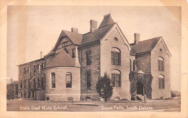 Sioux Falls South Dakota State Deaf Mute School Vintage Postcard AA92495