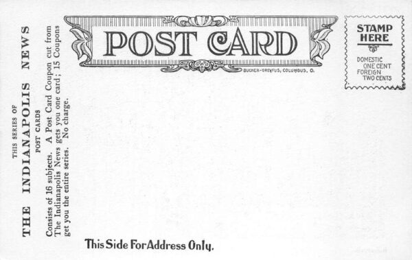 Indianapolis Indiana Shortridge High School and Blind Asylum Postcard AA92504 - Image 2
