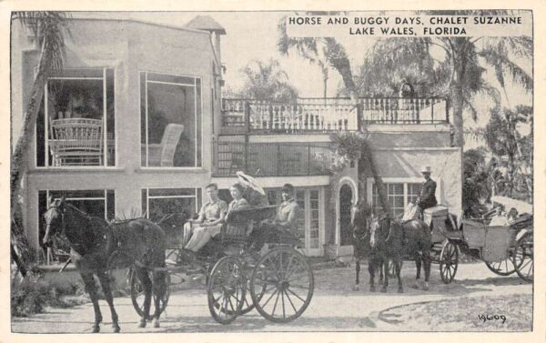 Lake Wales Florida Chalet Suzanne Horse and Buggy Days Vintage Postcard AA92530