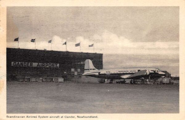 Gander Newfoundland Canada Airport Scandinavian Airlines Airplane PC AA92534