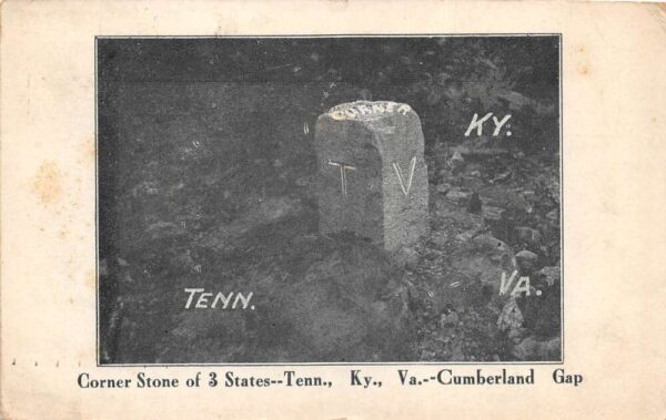 Cumberland Gap Tennessee Corner Stone of 3 States Kentucky Virginia PC AA92544