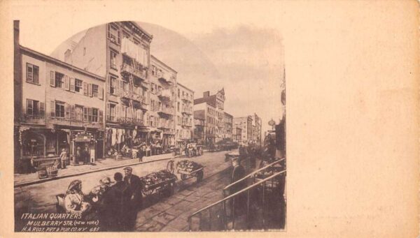 New York City Mulberry Street Italian Quarters Vintage Postcard AA92556