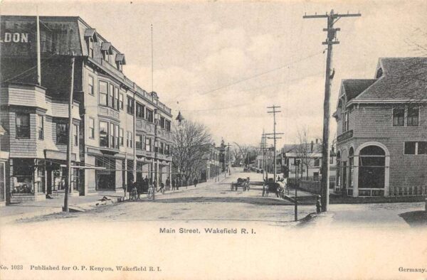 Wakefield Rhode Island Main Street Vintage Postcard AA92558