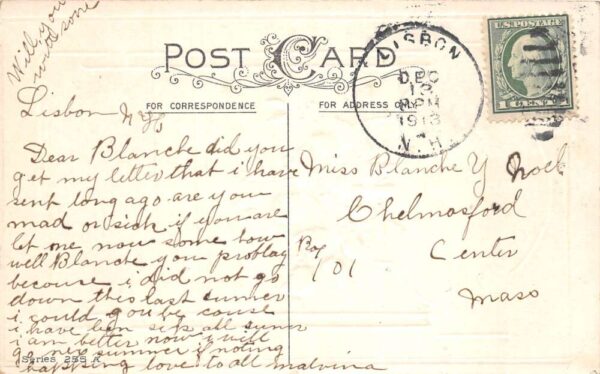 New Years Greetings Snow Covered Home Swastika Vintage Postcard AA92563 - Image 2