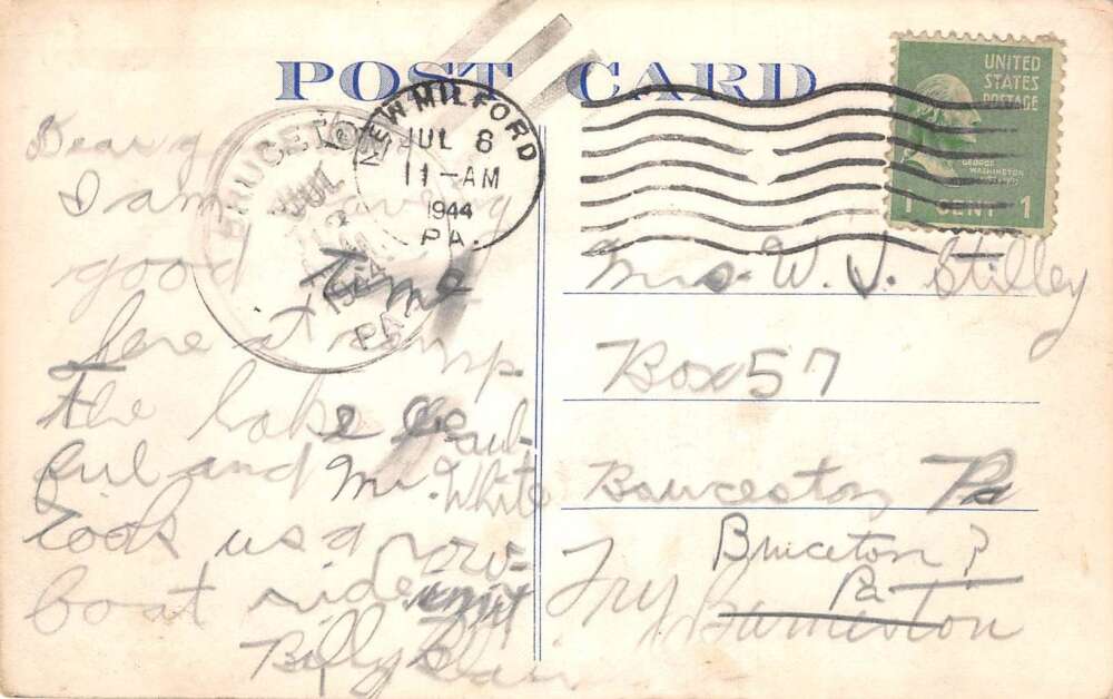 New Milford Pennsylvania Camp Susquehanna Boy with Horse Real Photo PC AA92568 - Image 2