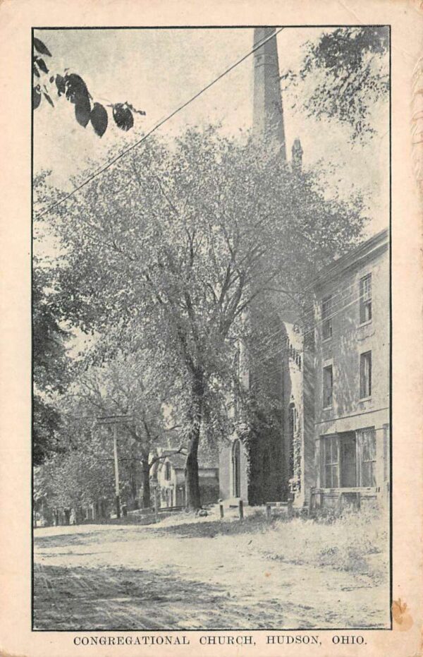 Hudson Ohio Congregational Church Vintage Postcard AA92626