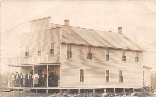 Turtle River Minnesota People on Porch Real Photo Vintage Postcard AA92974