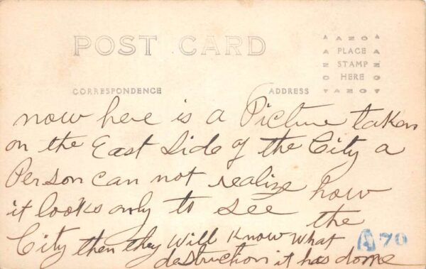 Lorain Ohio Storm Disaster Residence Ruins Real Photo Vintage Postcard AA92976 - Image 2