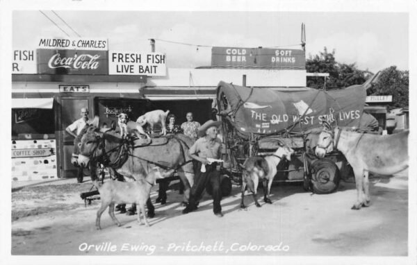 Pritchett Colorado Orville Ewing Coke Sign Real Photo Postcard AA92979