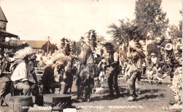Northern Minnesota Indian Pow Wow Dance Native American Real Photo PC AA92983