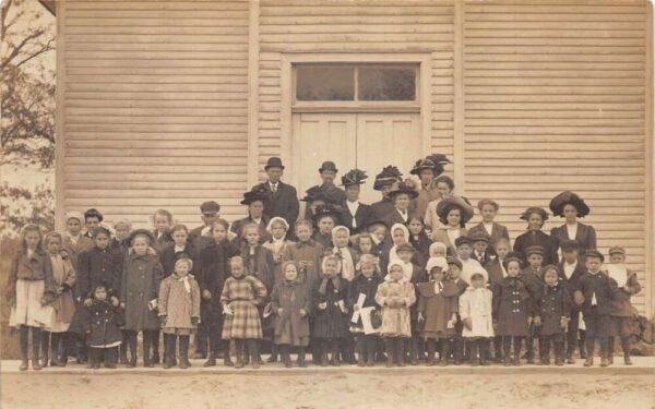 Bethel Minnesota School and Children Real Photo Vintage Postcard AA92984