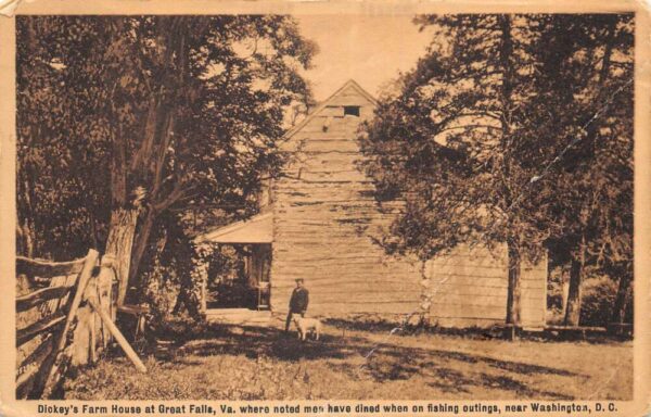 Great Falls Virginia Dickey's Farm House Vintage Postcard AA92997