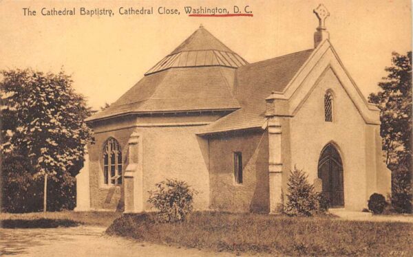 Washington DC Cathedral Baptistry Vintage Postcard AA93001