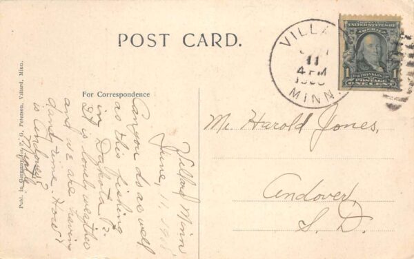 Villard Minnesota Lake Amelia Pike Fishing Fisherman in Boat Postcard AA93213 - Image 2
