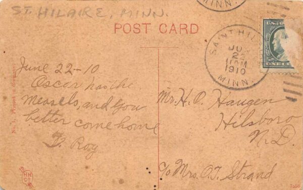 St Hilaire Minnesota Public School Vintage Postcard AA93289 - Image 2