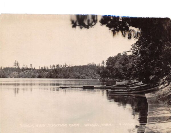 Dorset Minnesota Mantrap Camp Beach View Real Photo Postcard AA93294