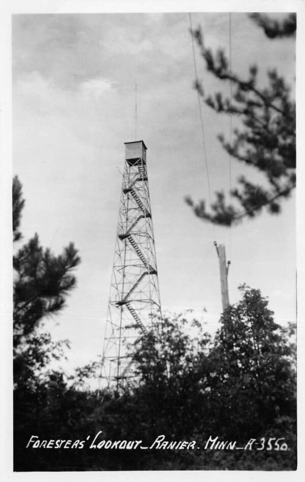Ranier Minnesota Foresters Lookout Real Photo Vintage Postcard AA93302