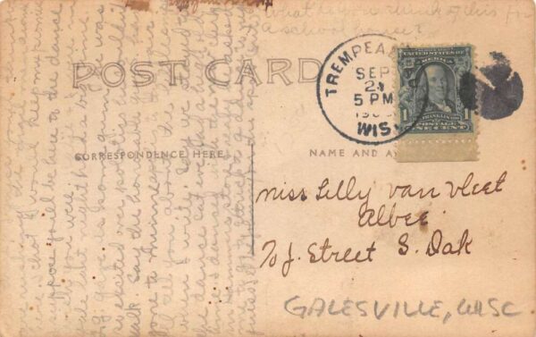 Galesville Wisconsin New High School Real Photo Vintage Postcard AA93304 - Image 2