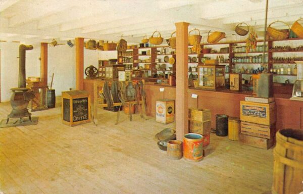 Batsto New Jersey General Store, Interior, Chrome, Vintage Postcard U21863