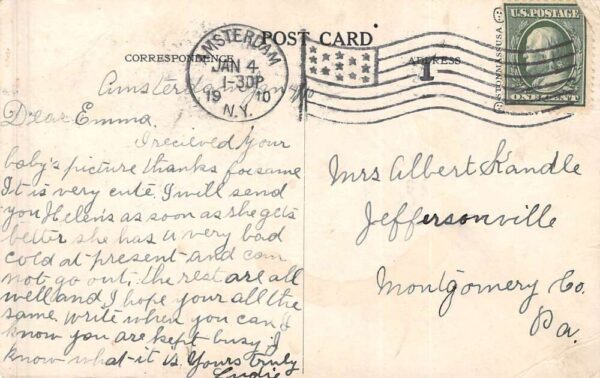Amsterdam New York St. Luke's English Lutheran Church, Vintage Postcard U21877 - Image 2