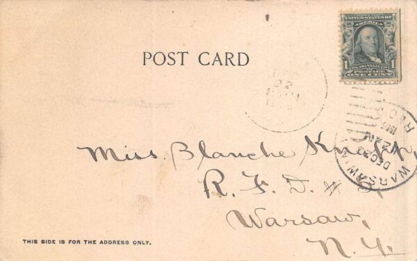 Troy Pennsylvania Canton Street, Undivided Back, Vintage Postcard U21901 - Image 2