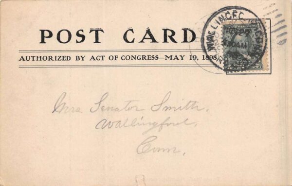 Hamden Connecticut Town Hall, Undivided Back, Vintage Postcard U21927 - Image 2