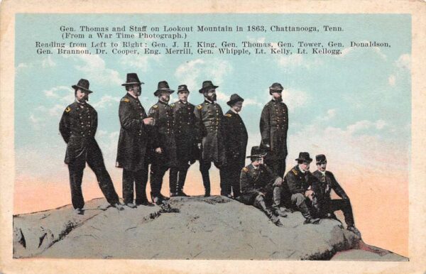 Chattanooga Tennessee General Thomas on Lookout Mt in 1863 Postcard AA98887