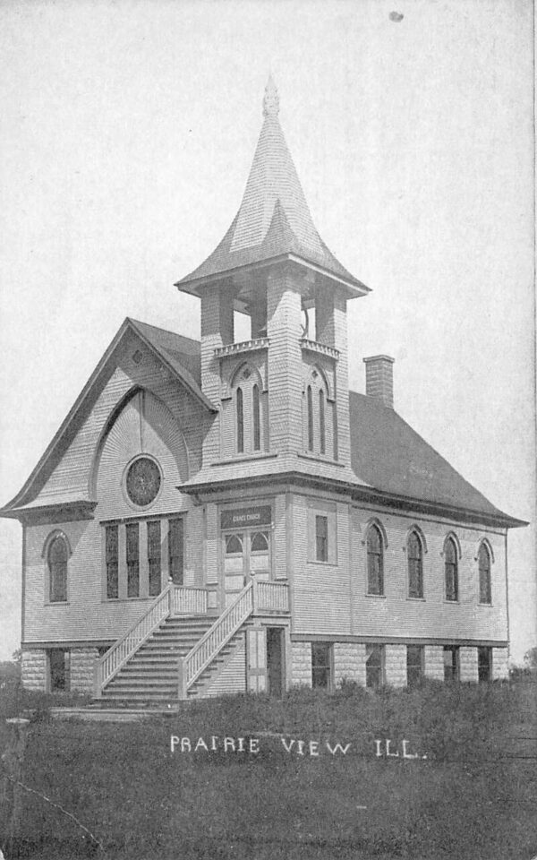Prairie View Illinois Church Vintage Postcard AA99099