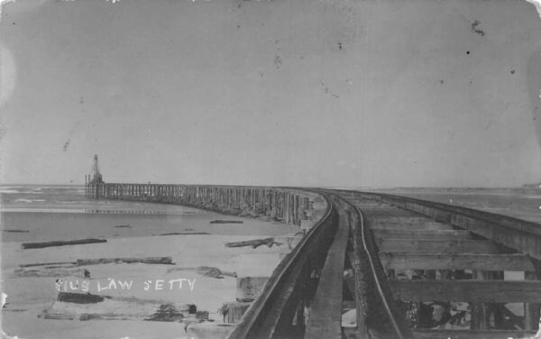 Oregon Siuslaw Jetty Scenic View Real Photo Vintage Postcard AA99106