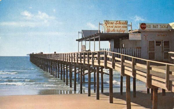 Morehead City North Carolina Atlantic Beach Fishing Pier Coke Sign PC AA99129