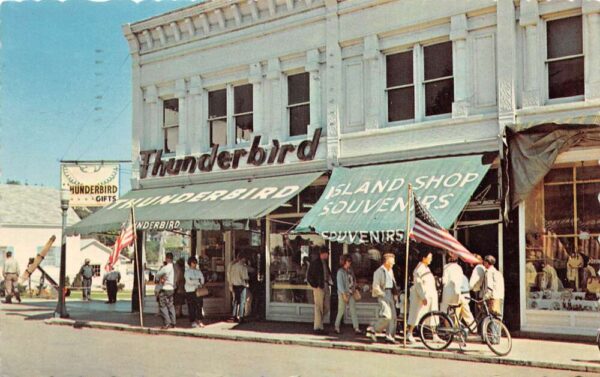 Mackinac Island Michigan Thunderbird Gift Shop Vintage Postcard AA99132