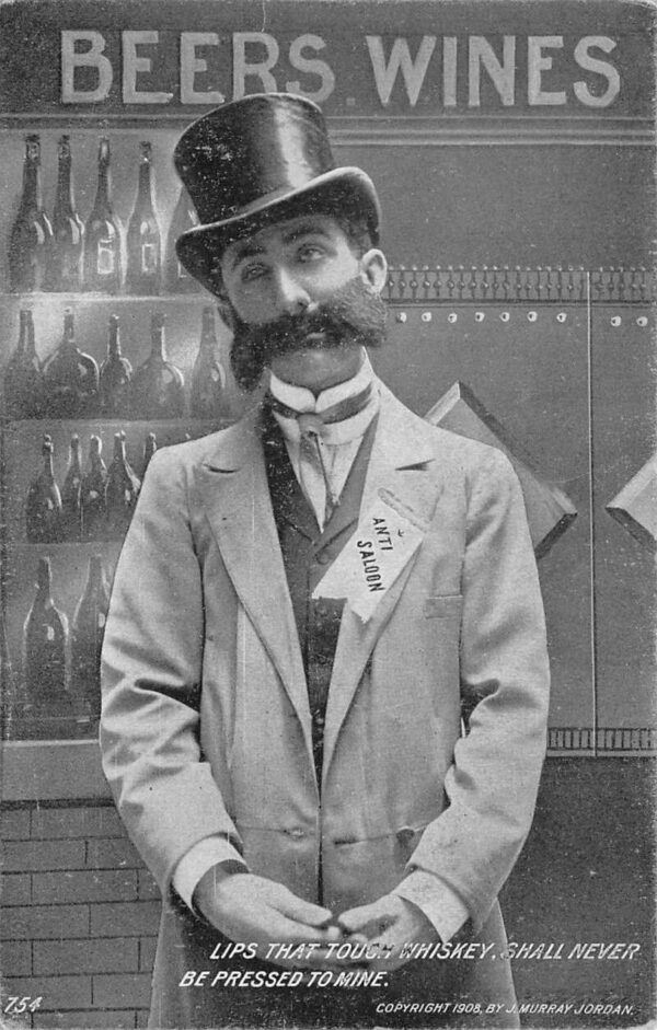 Anti Saloon Temperance Prohibition Beer Wine J Murray Jordan Postcard AA99147