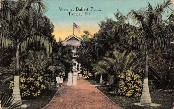 Tampa Florida Ballast Point Scenic View Vintage Postcard AA99190