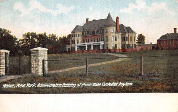 Rome New York State Custodial Asylum Admin Bldg Vintage Postcard AA99210
