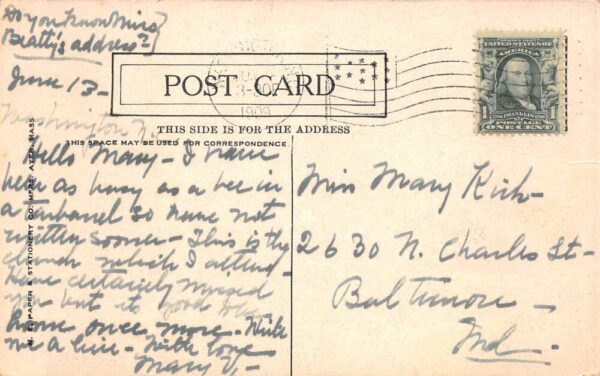Washington DC St Peters Church The Chancel Vintage Postcard AA99312 - Image 2