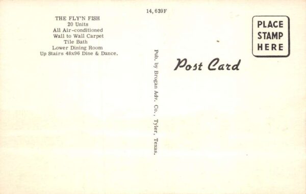 Caddo Lake Texas Beers Field The Fly'n Fish Vintage Postcard AA99315 - Image 2