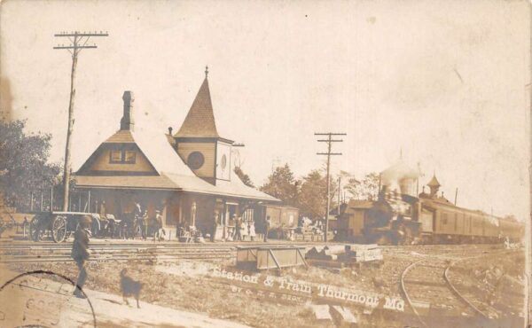 Thurmont Maryland Station and Train Real Photo Vintage Postcard AA99463